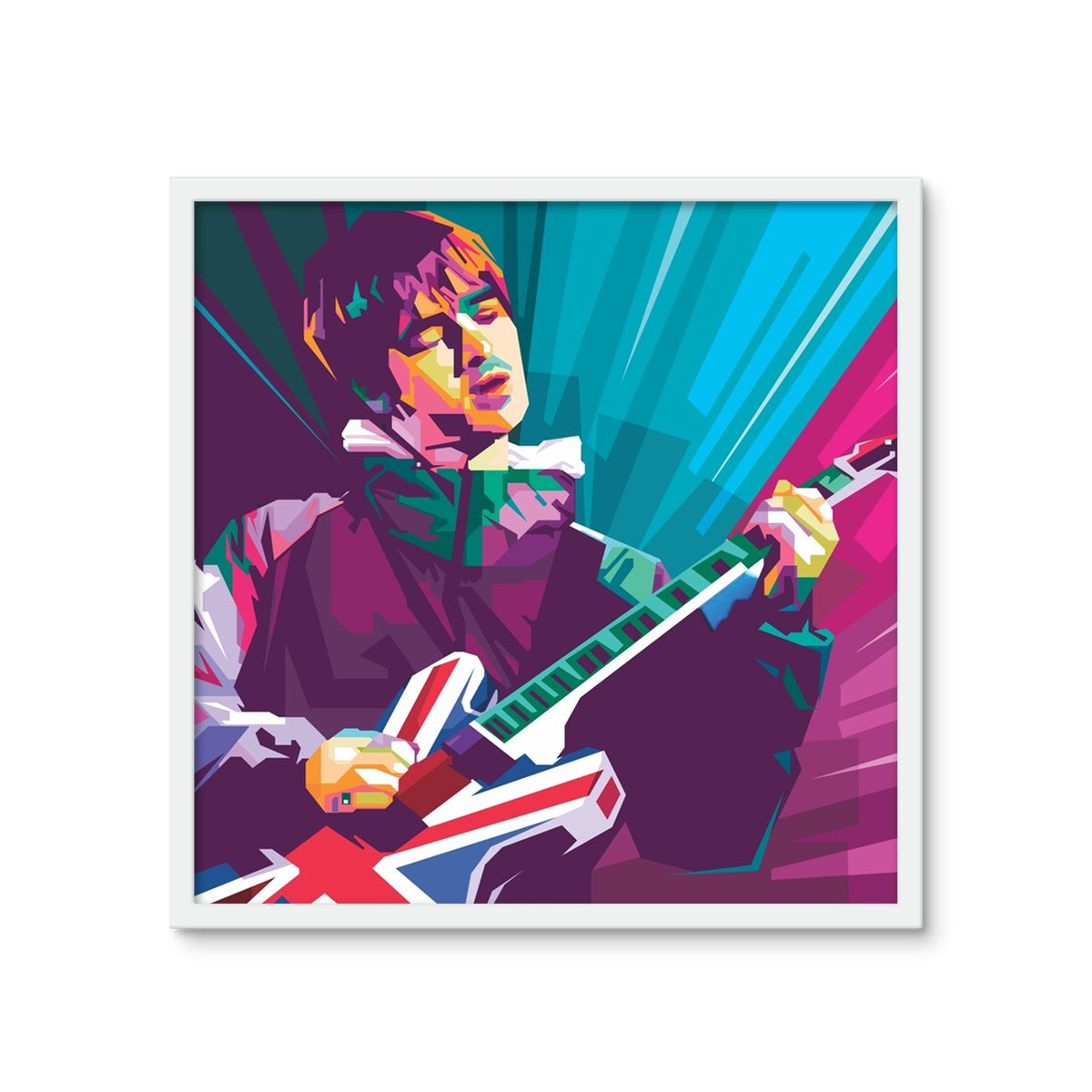 Noel Gallagher Pop Art - WPAP Framed Photo Tile