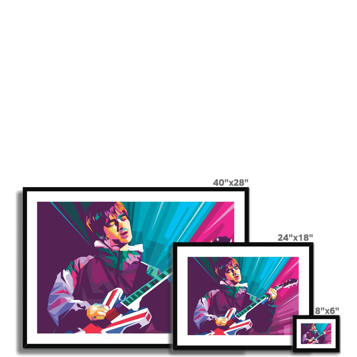 Noel Gallagher Pop Art - WPAP Framed & Mounted Print