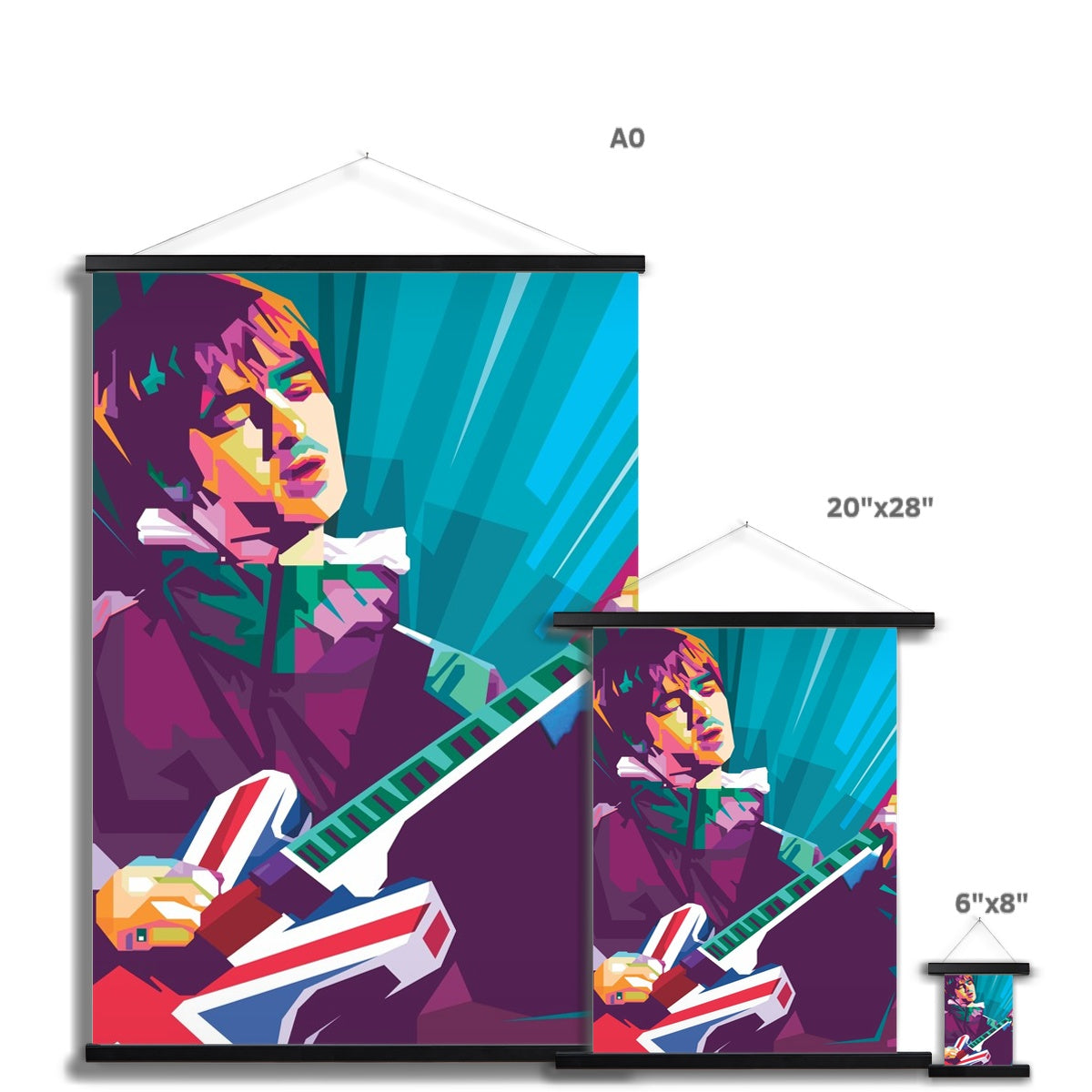 Noel Gallagher Pop Art - WPAP Fine Art Print with Hanger