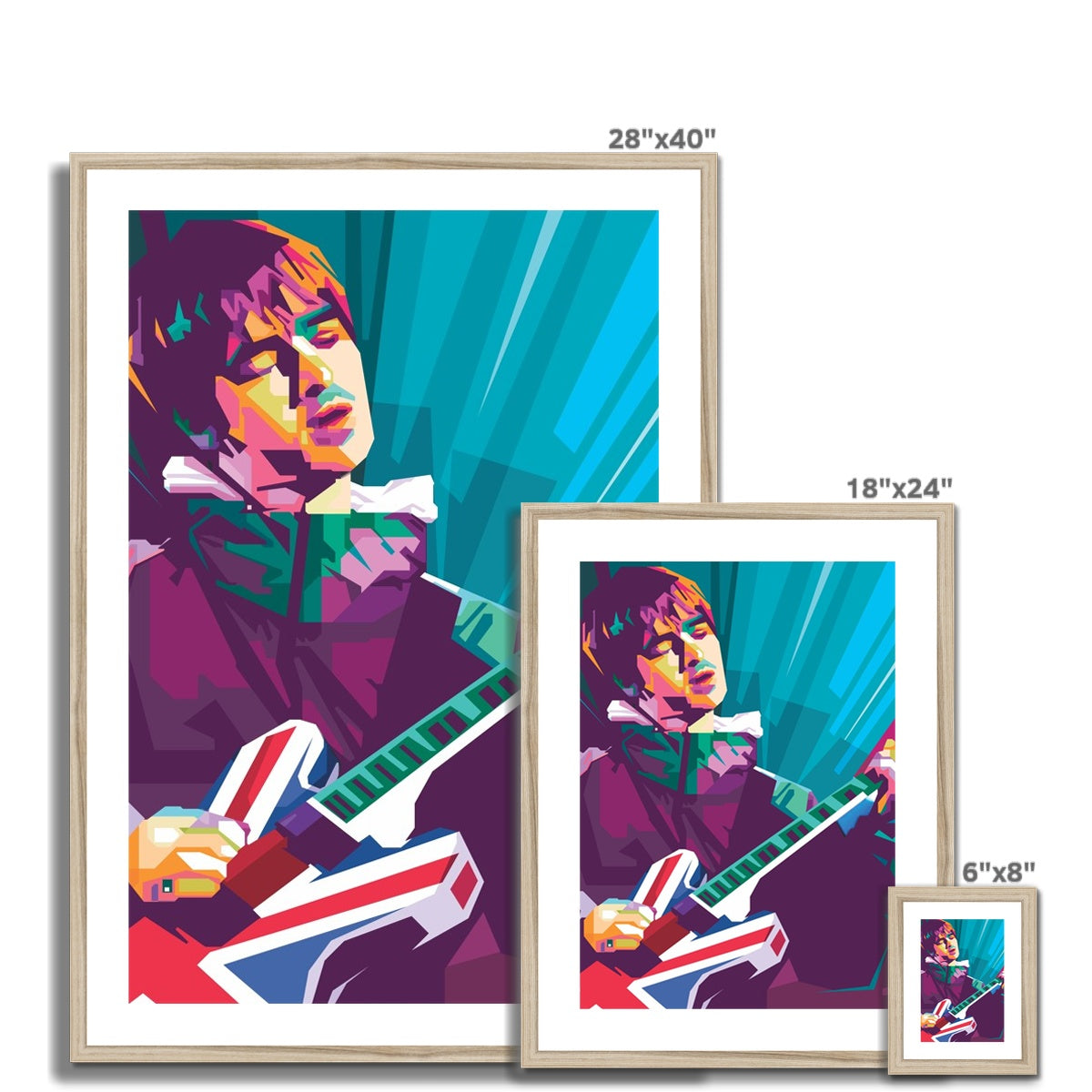 Noel Gallagher Pop Art - WPAP Framed & Mounted Print