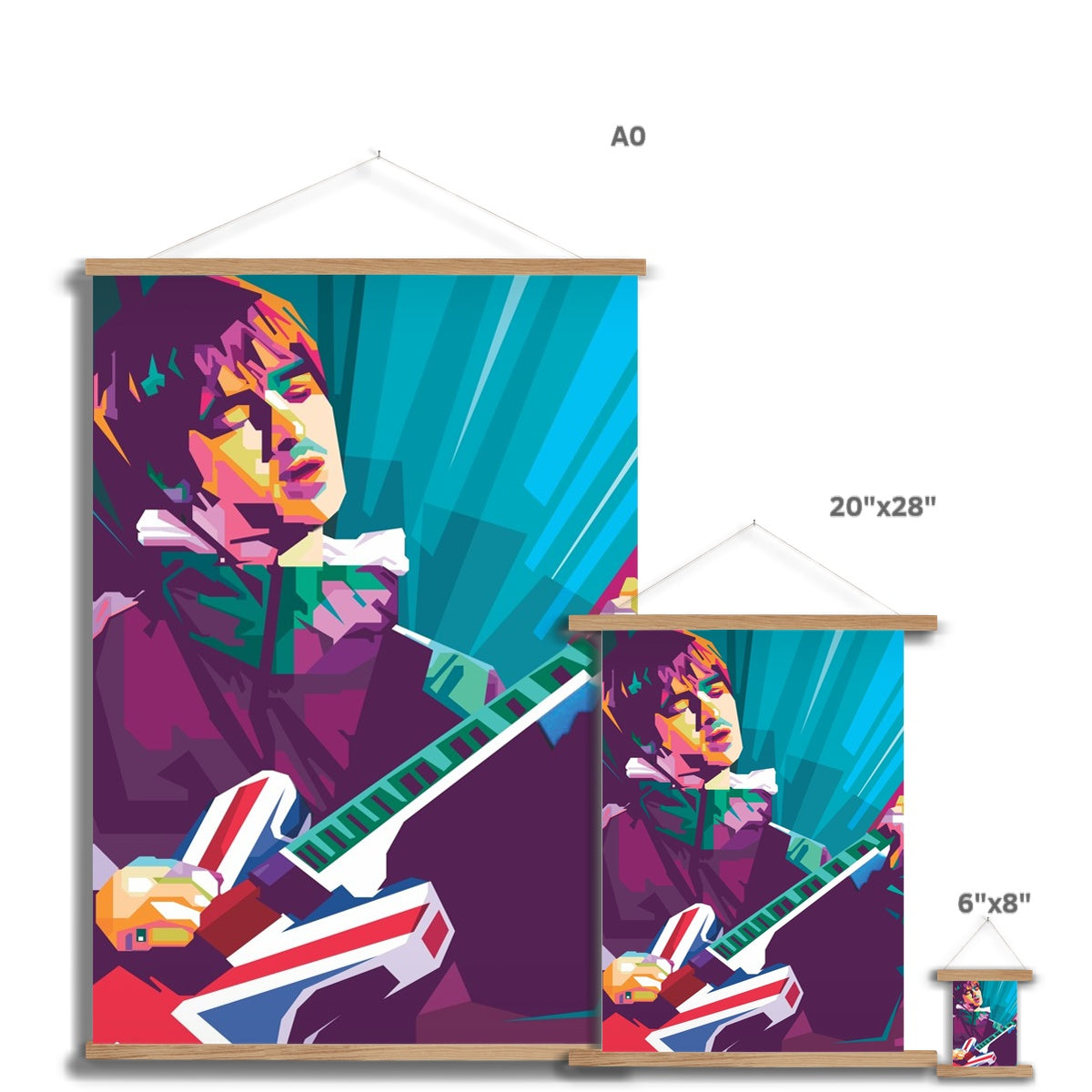Noel Gallagher Pop Art - WPAP Fine Art Print with Hanger