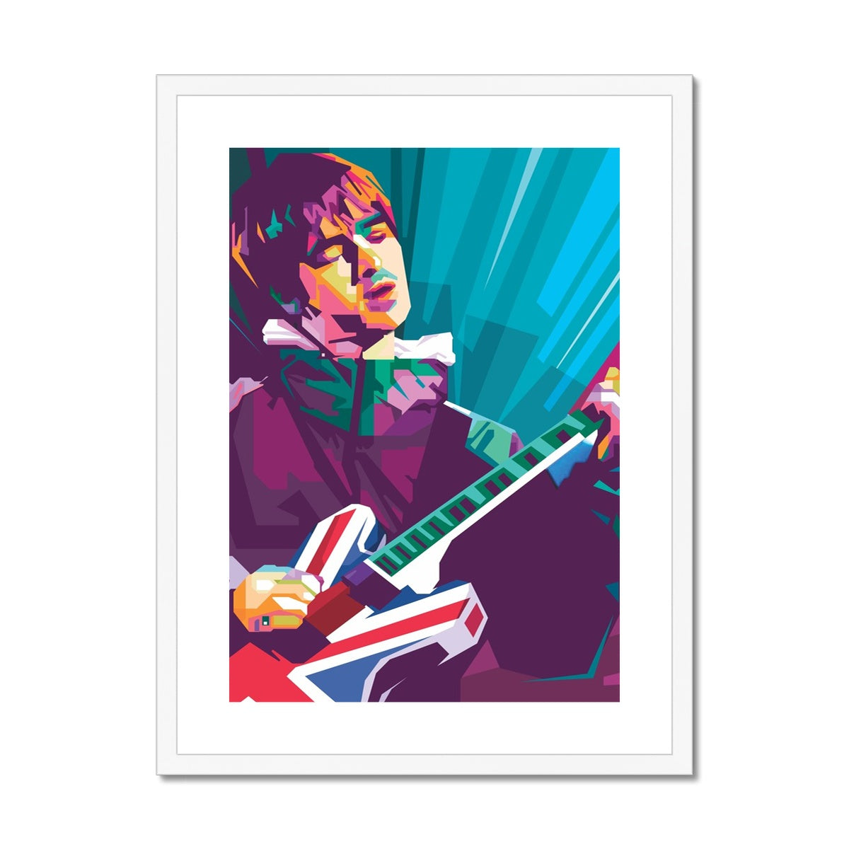 Noel Gallagher Pop Art - WPAP Framed & Mounted Print