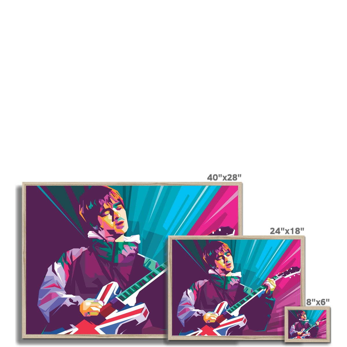 Noel Gallagher Pop Art - WPAP Framed Print