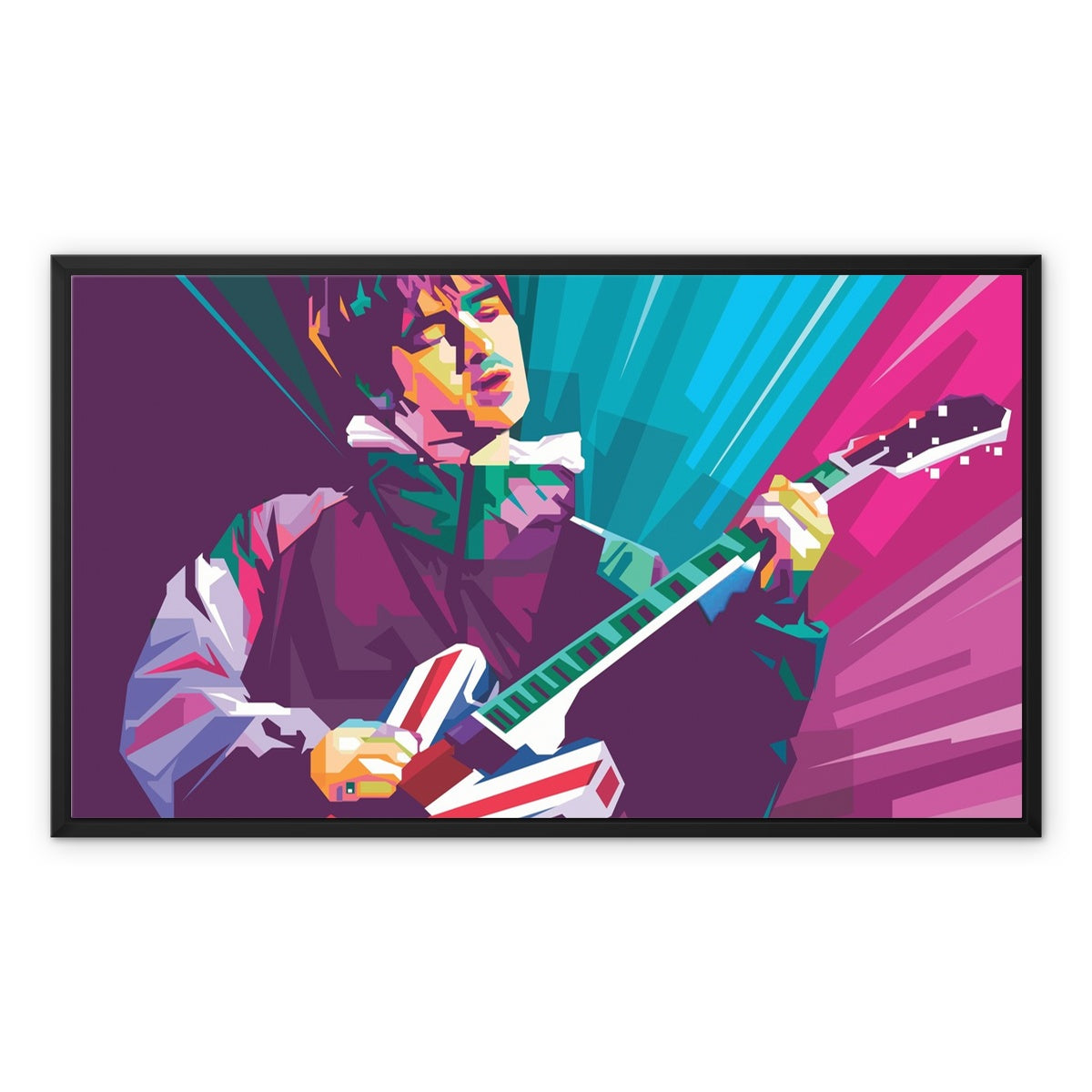 Noel Gallagher Pop Art - WPAP Framed Canvas