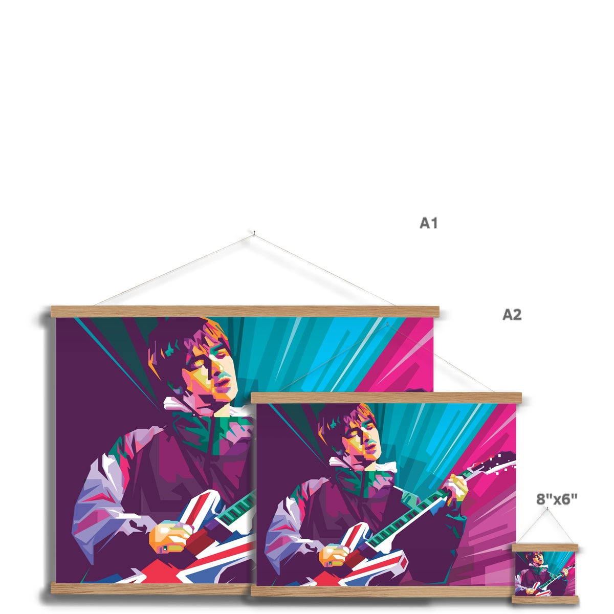 Noel Gallagher Pop Art - WPAP Fine Art Print with Hanger