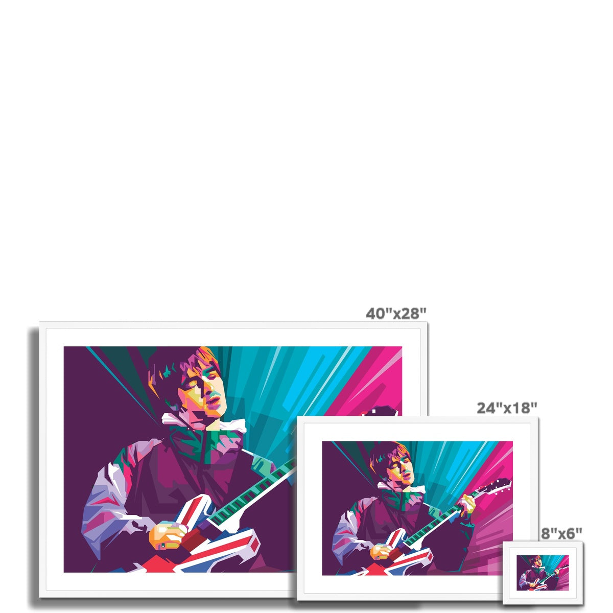 Noel Gallagher Pop Art - WPAP Framed & Mounted Print