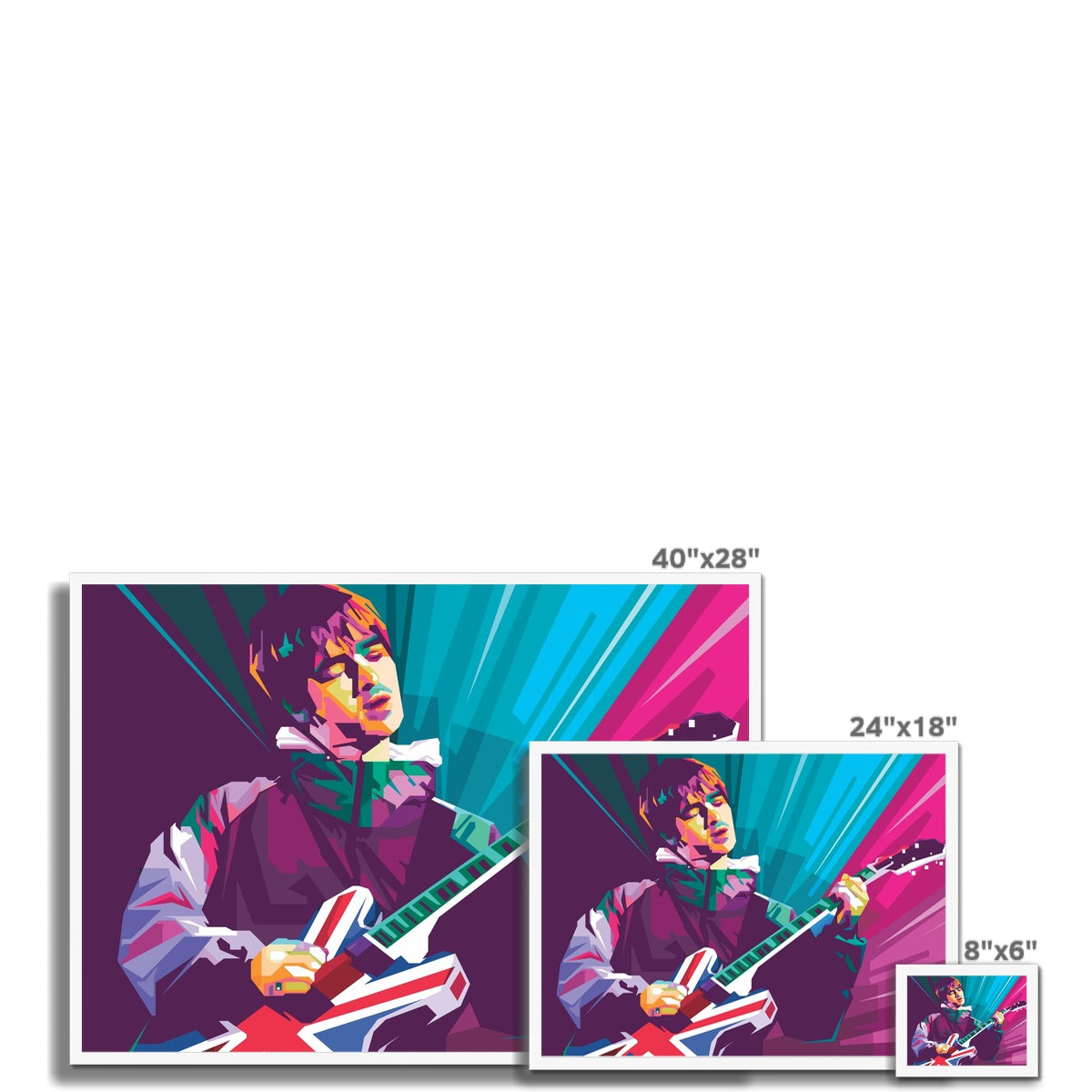 Noel Gallagher Pop Art - WPAP Framed Print