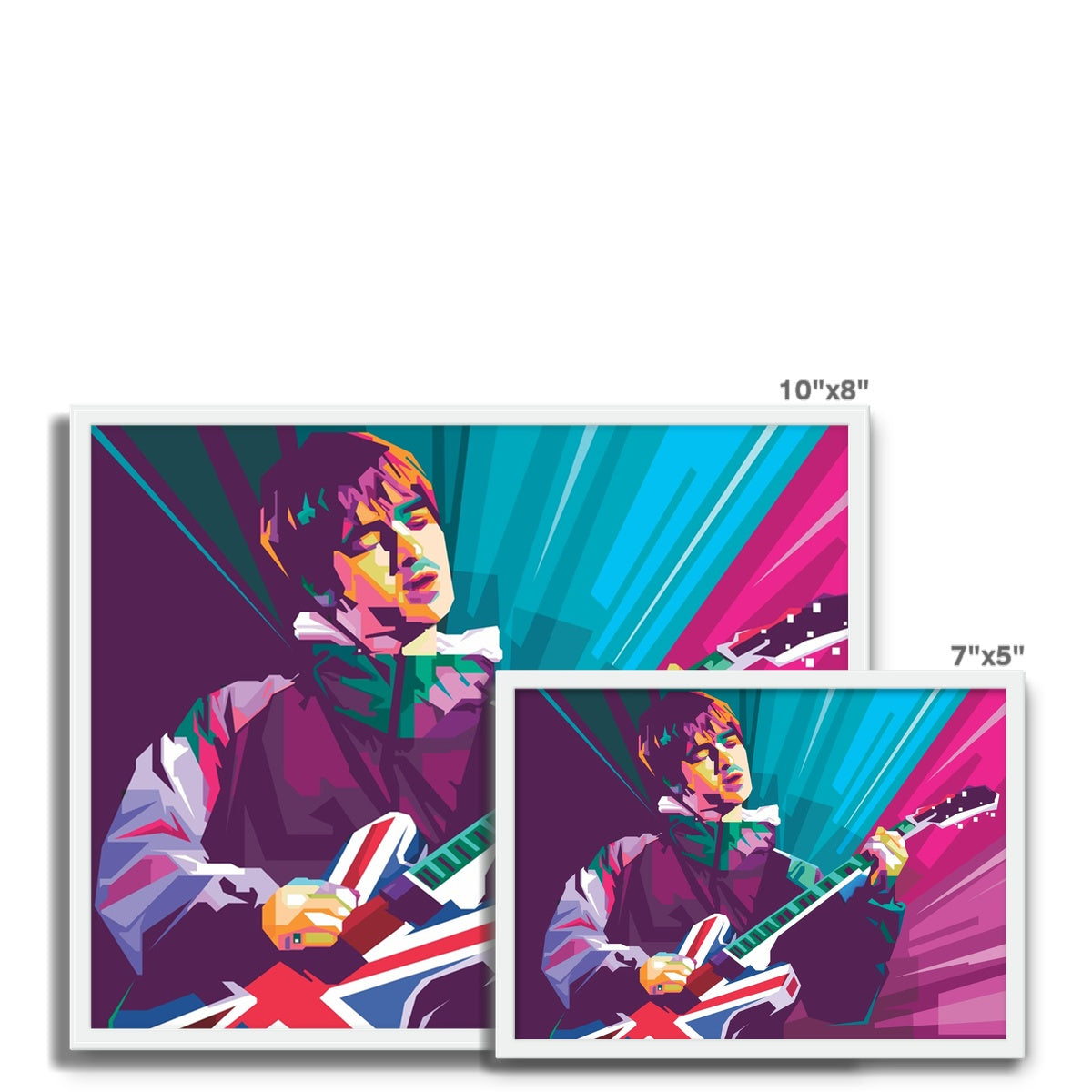 Noel Gallagher Pop Art - WPAP Framed Photo Tile