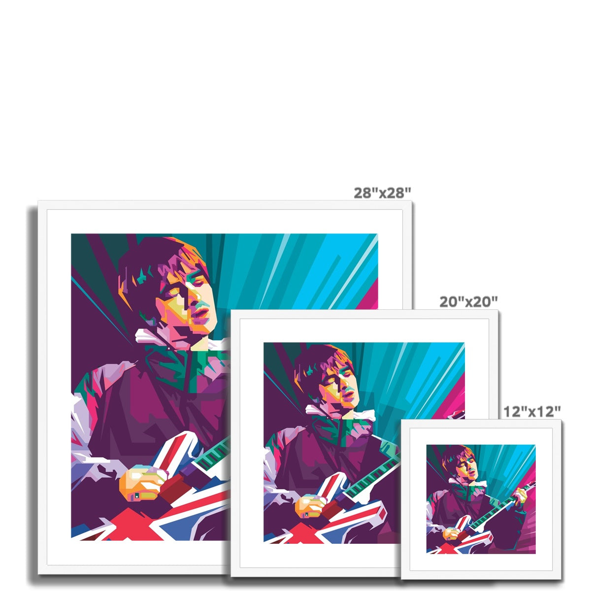 Noel Gallagher Pop Art - WPAP Framed & Mounted Print