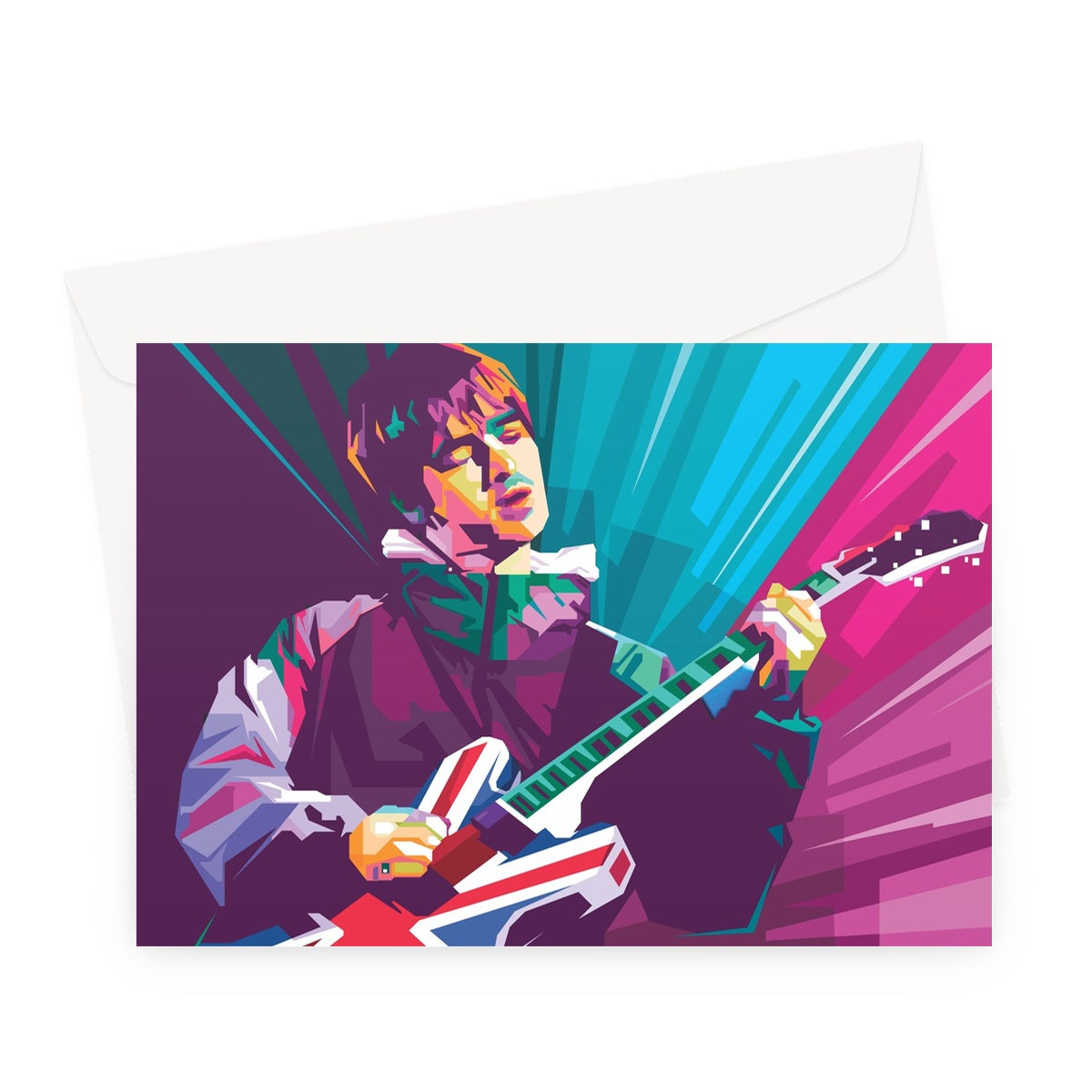 Noel Gallagher Pop Art - WPAP Greeting Card