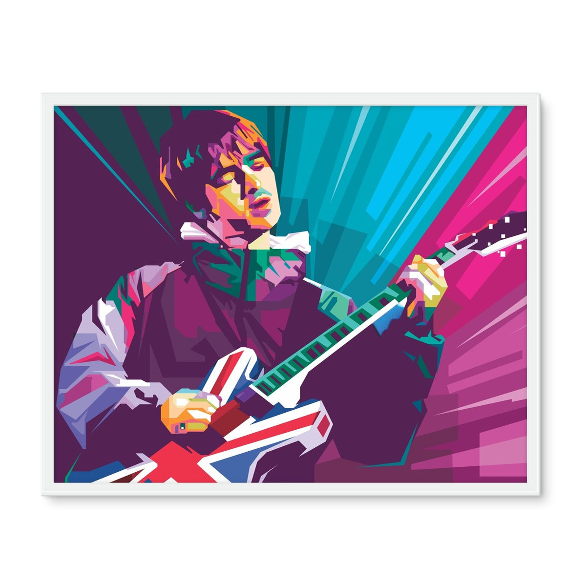 Noel Gallagher Pop Art - WPAP Framed Photo Tile