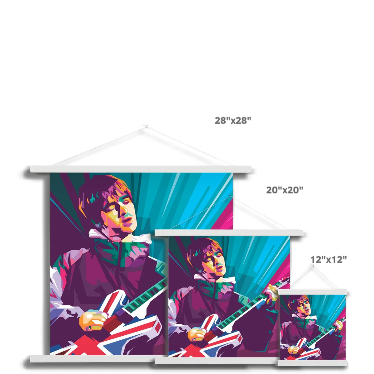 Noel Gallagher Pop Art - WPAP Fine Art Print with Hanger
