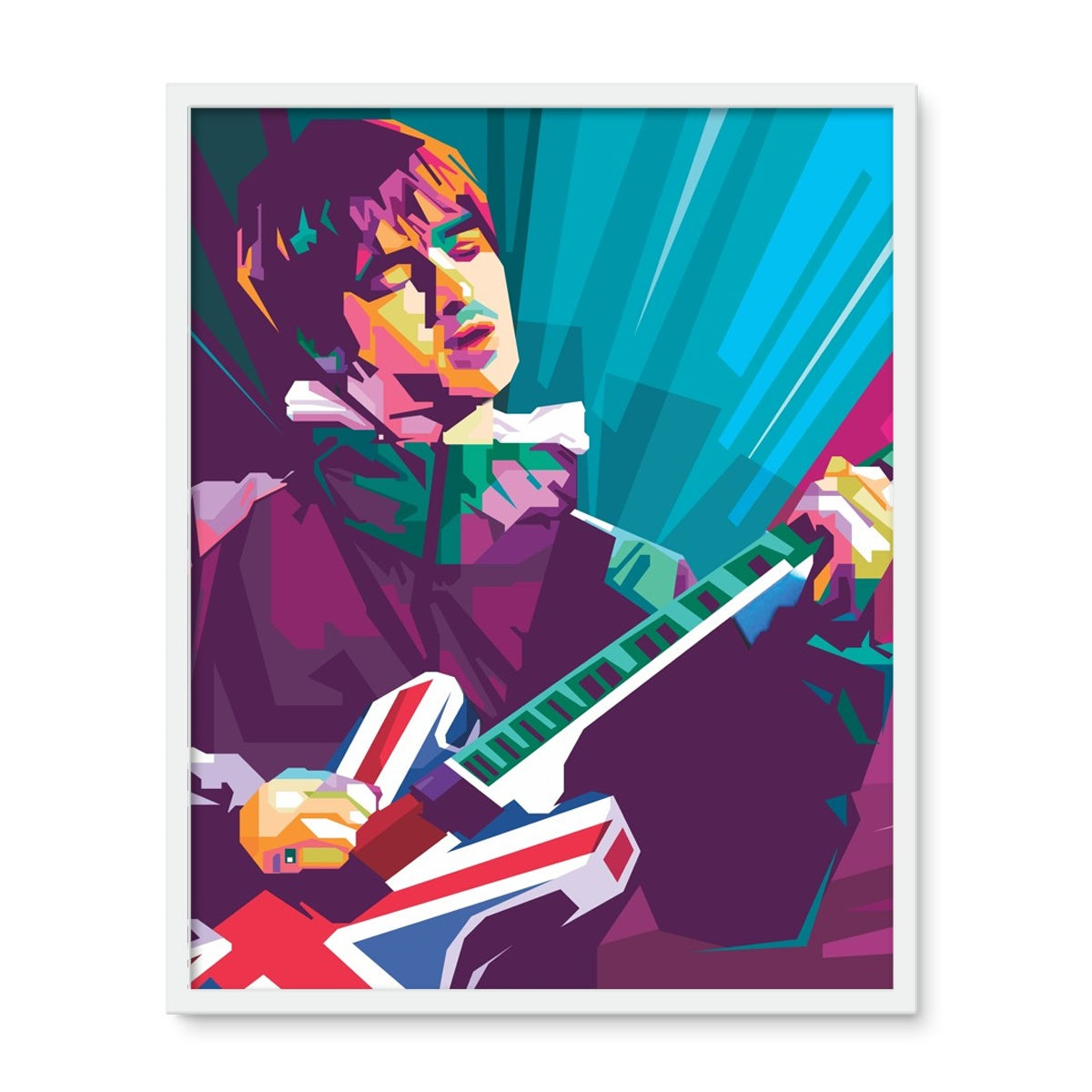 Noel Gallagher Pop Art - WPAP Framed Photo Tile