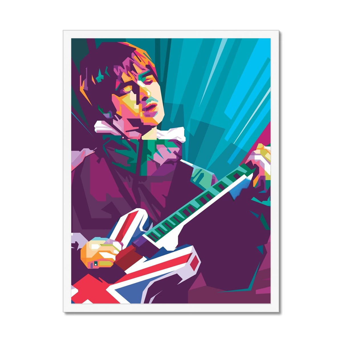 Noel Gallagher Pop Art - WPAP Framed Print