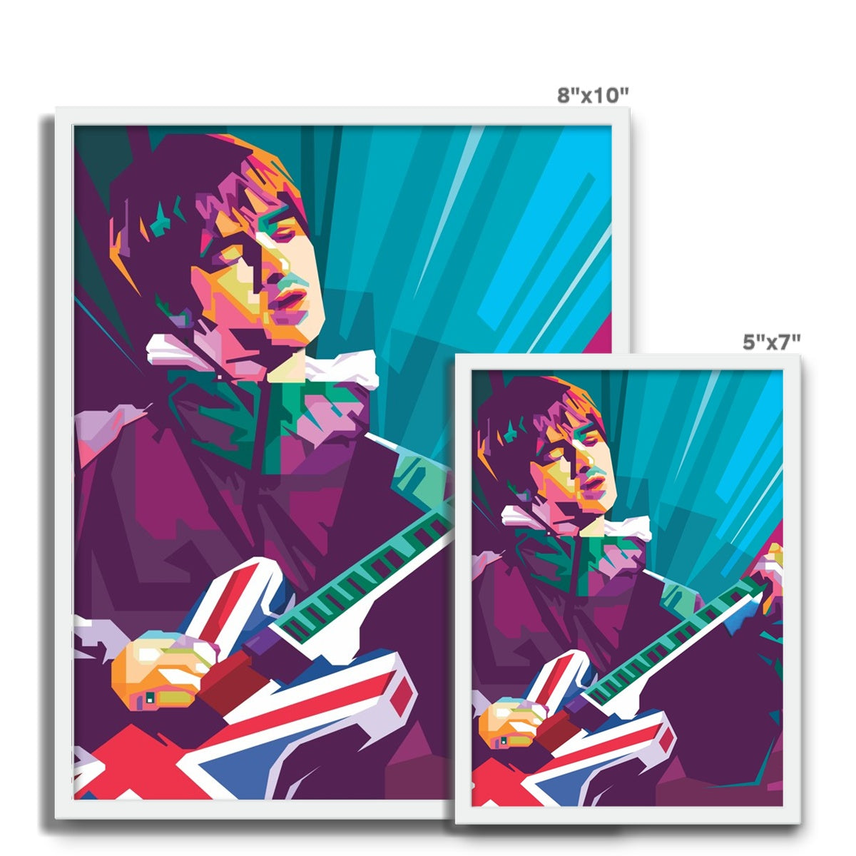 Noel Gallagher Pop Art - WPAP Framed Photo Tile