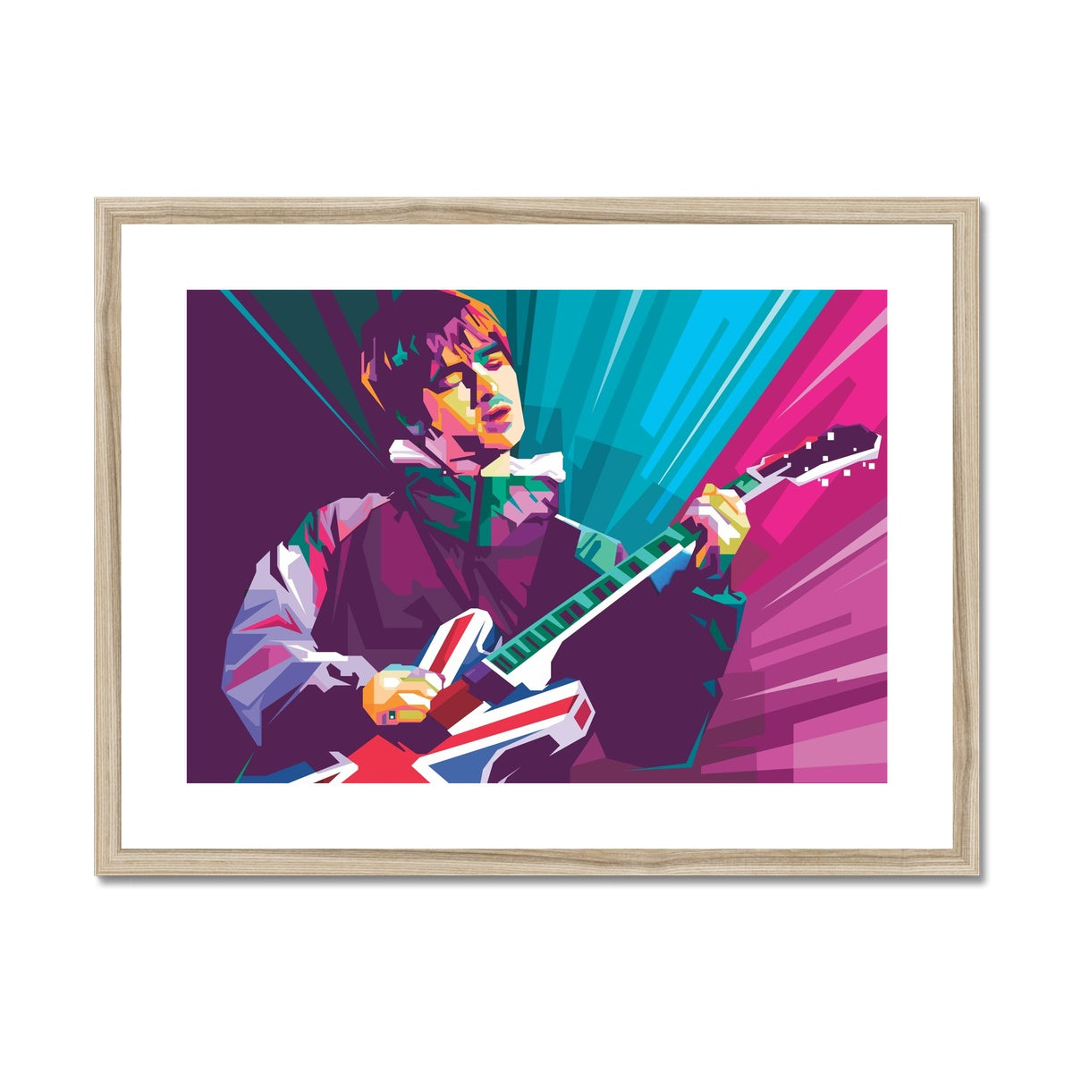 Noel Gallagher Pop Art - WPAP Framed & Mounted Print