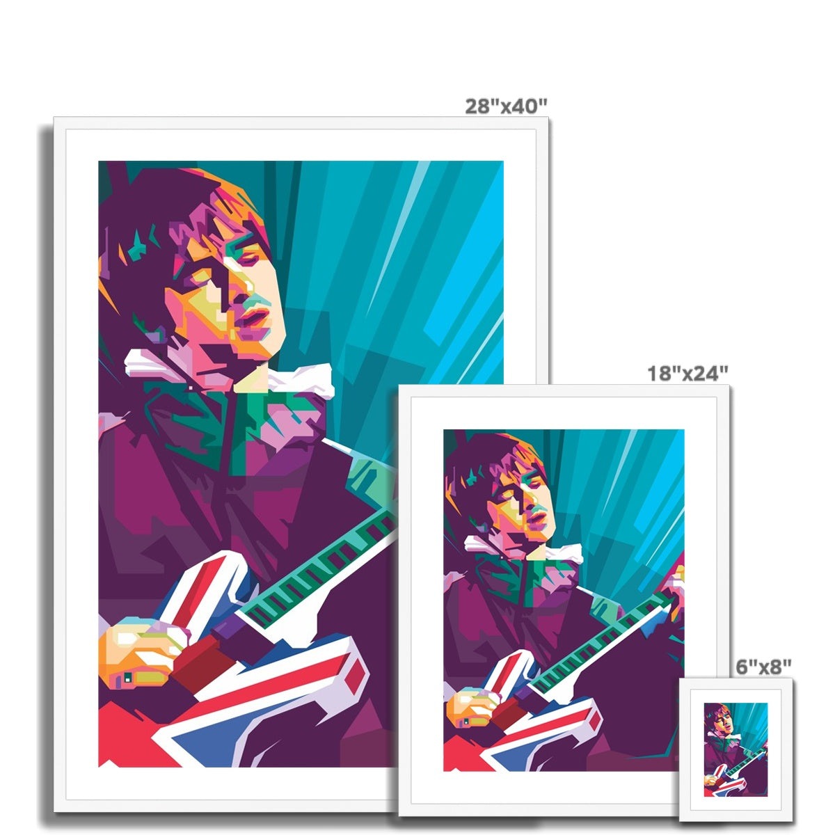 Noel Gallagher Pop Art - WPAP Framed & Mounted Print