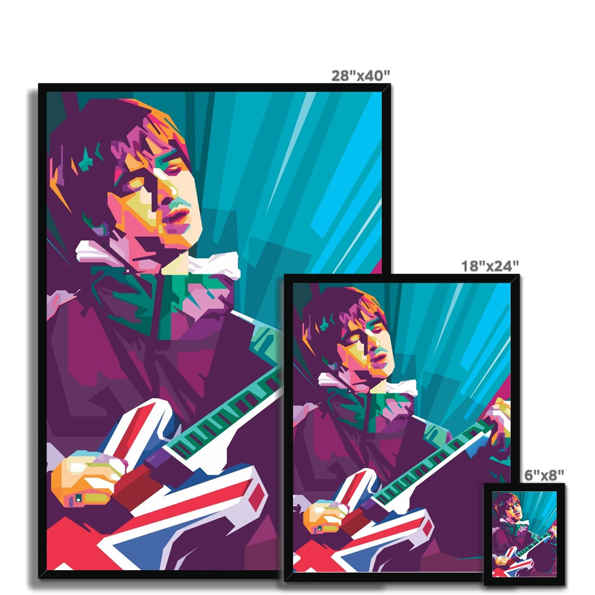 Noel Gallagher Pop Art - WPAP Framed Print