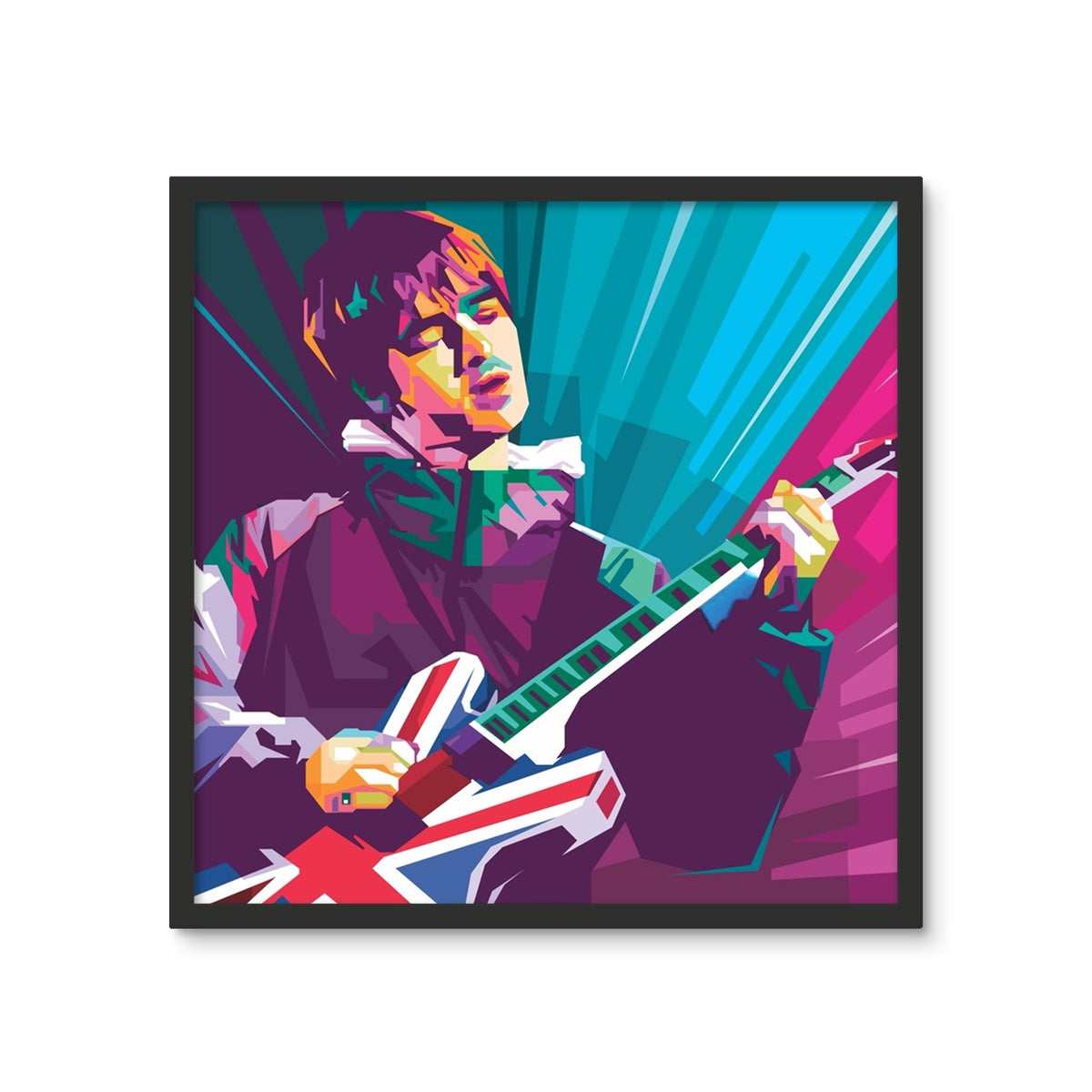 Noel Gallagher Pop Art - WPAP Framed Photo Tile