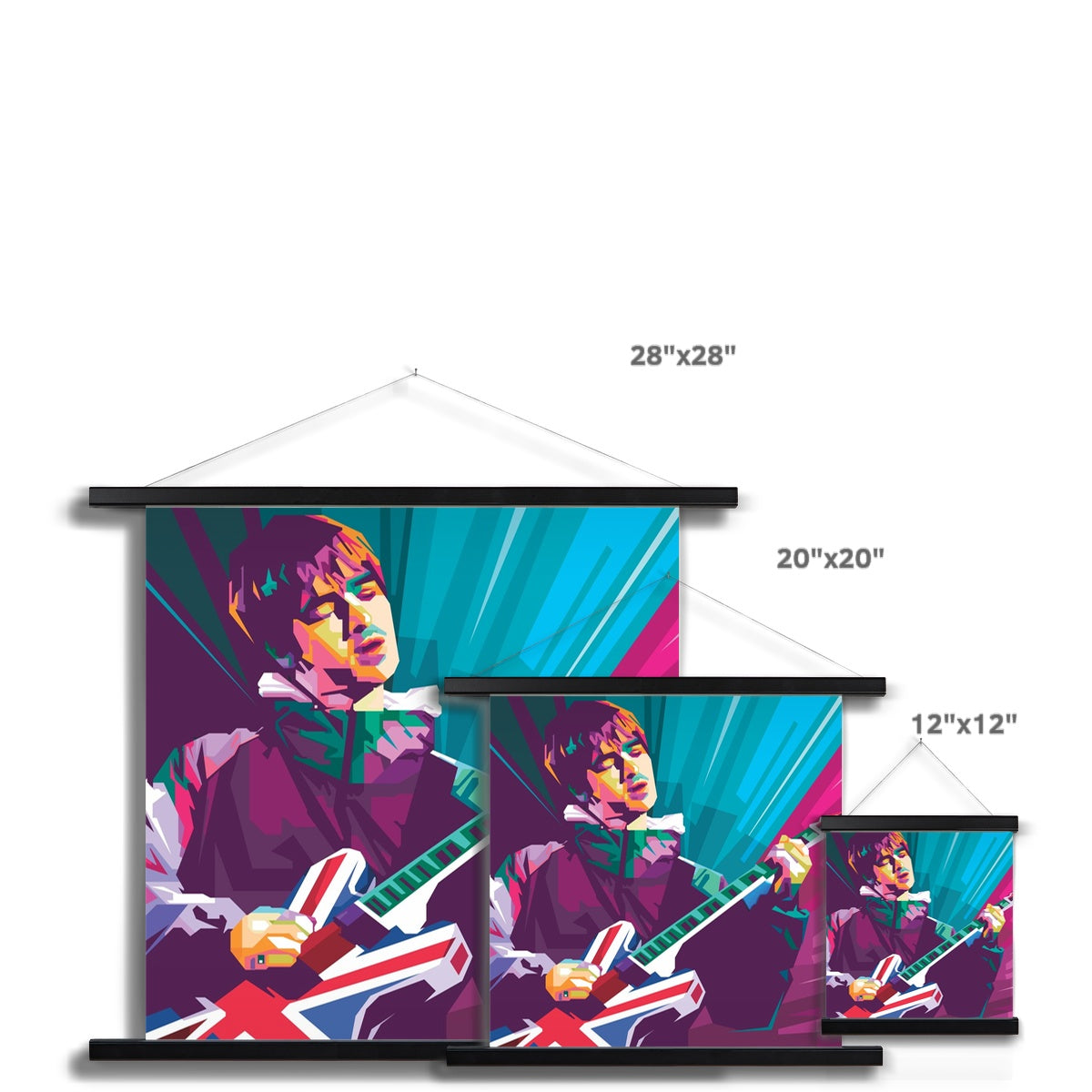 Noel Gallagher Pop Art - WPAP Fine Art Print with Hanger