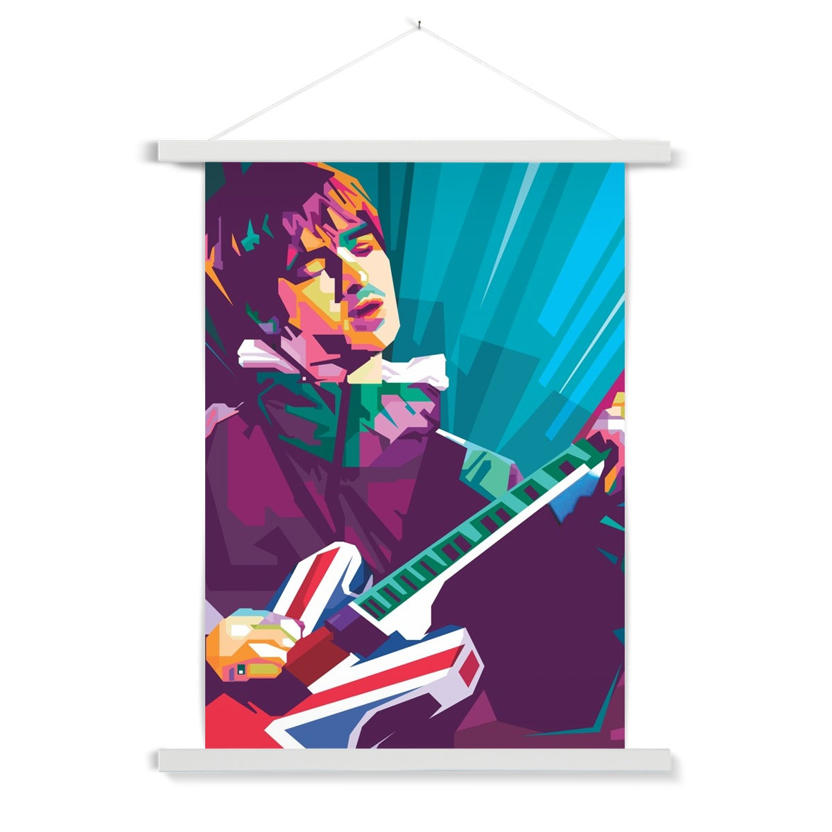 Noel Gallagher Pop Art - WPAP Fine Art Print with Hanger