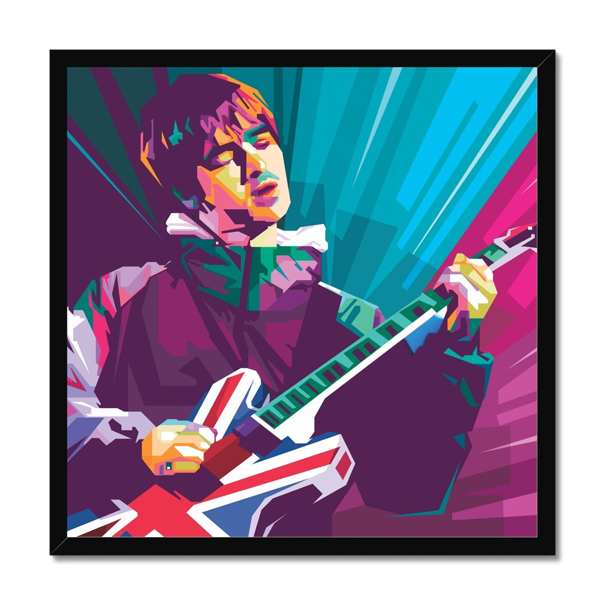 Noel Gallagher Pop Art - WPAP Framed Print