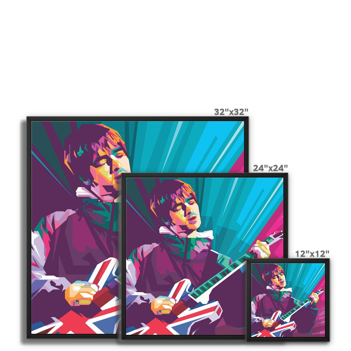Noel Gallagher Pop Art - WPAP Framed Canvas
