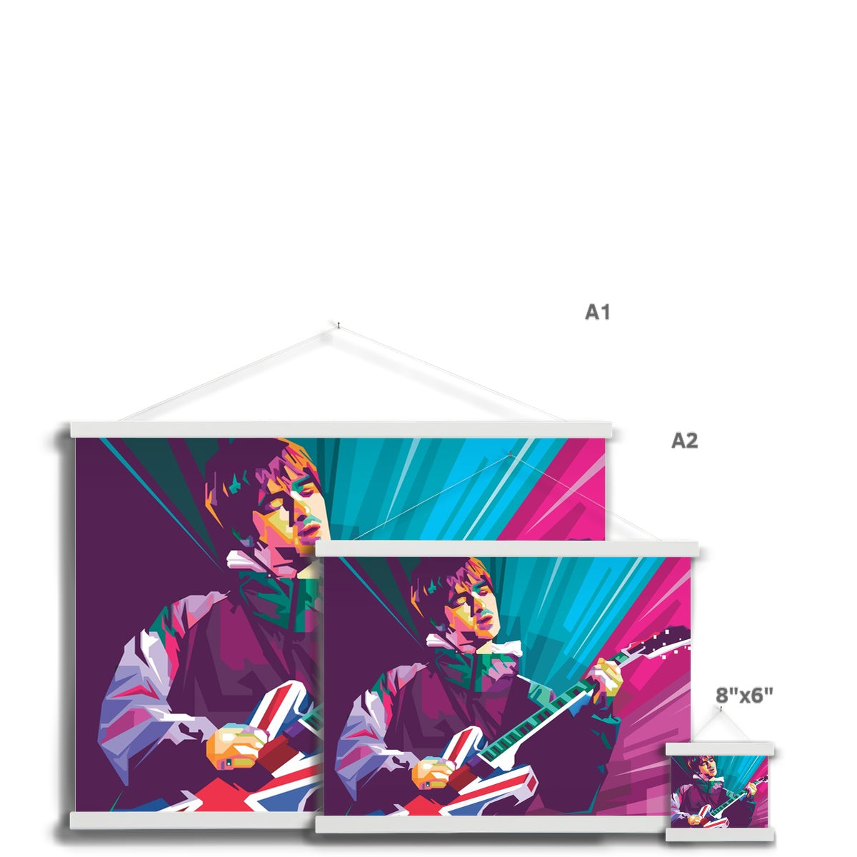 Noel Gallagher Pop Art - WPAP Fine Art Print with Hanger