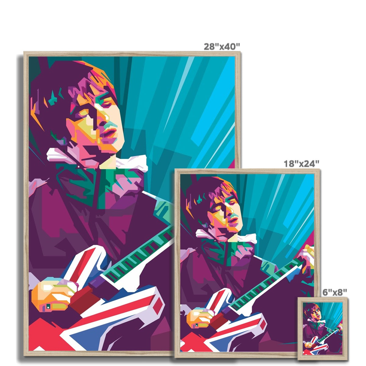 Noel Gallagher Pop Art - WPAP Framed Print