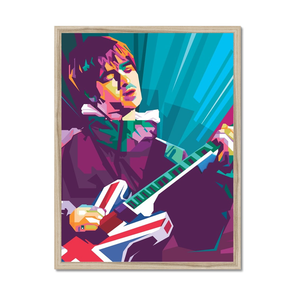 Noel Gallagher Pop Art - WPAP Framed Print