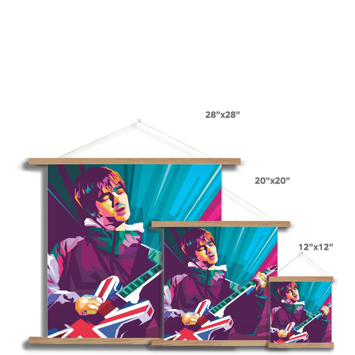 Noel Gallagher Pop Art - WPAP Fine Art Print with Hanger