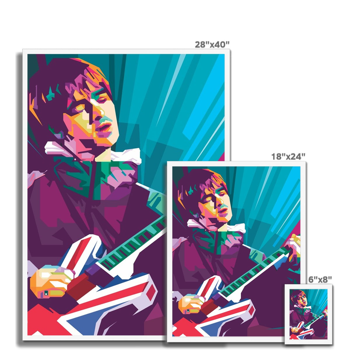 Noel Gallagher Pop Art - WPAP Framed Print