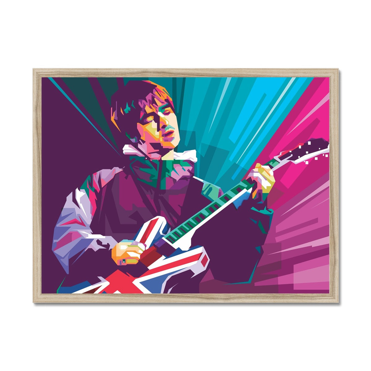 Noel Gallagher Pop Art - WPAP Framed Print