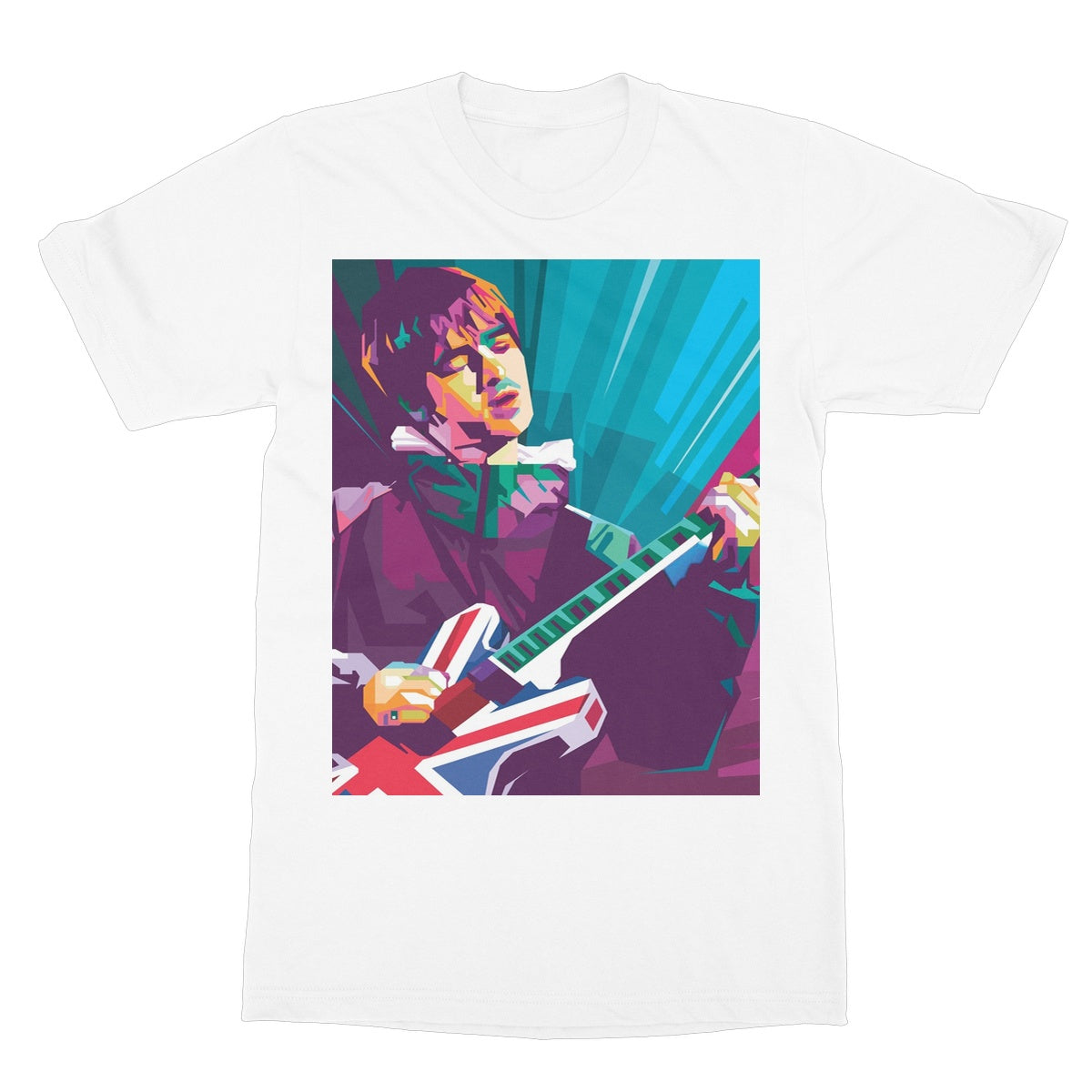 Noel Gallagher Pop Art - WPAP Softstyle T-Shirt