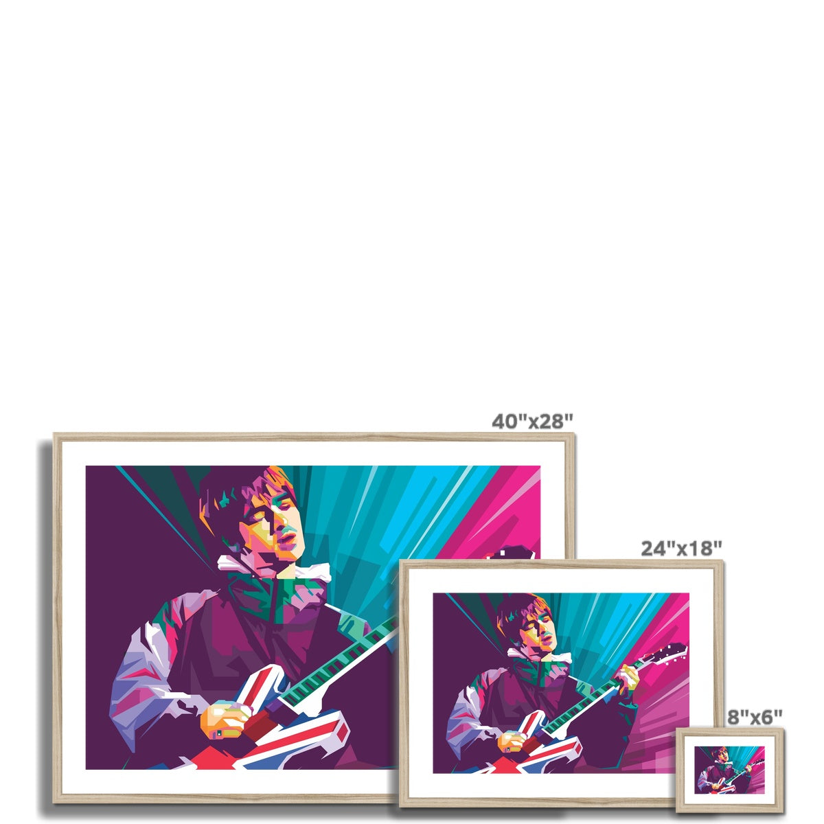 Noel Gallagher Pop Art - WPAP Framed & Mounted Print