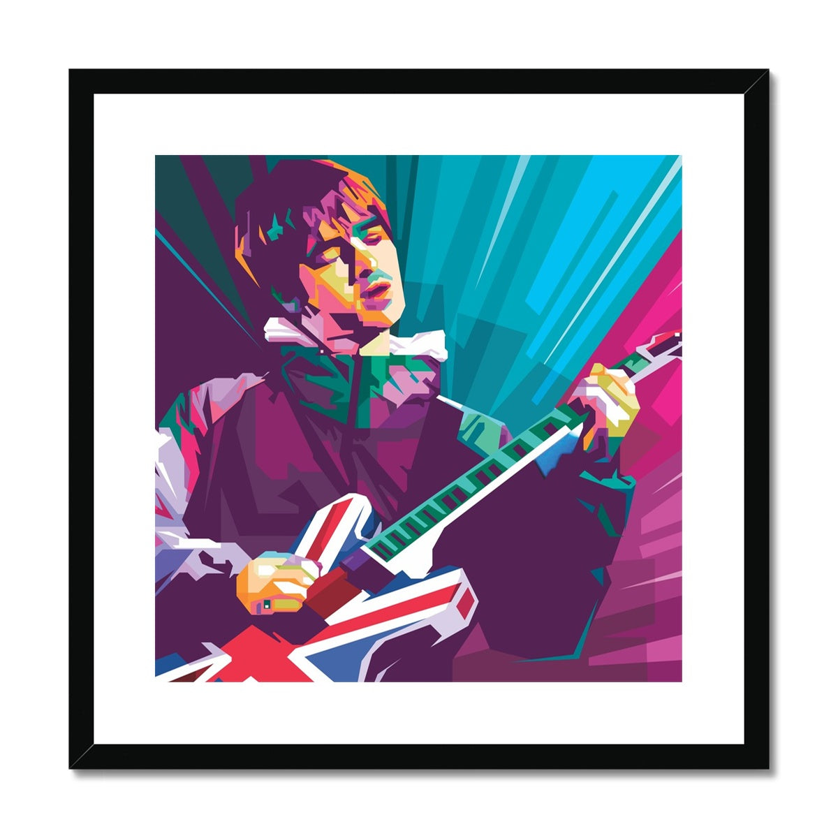 Noel Gallagher Pop Art - WPAP Framed & Mounted Print