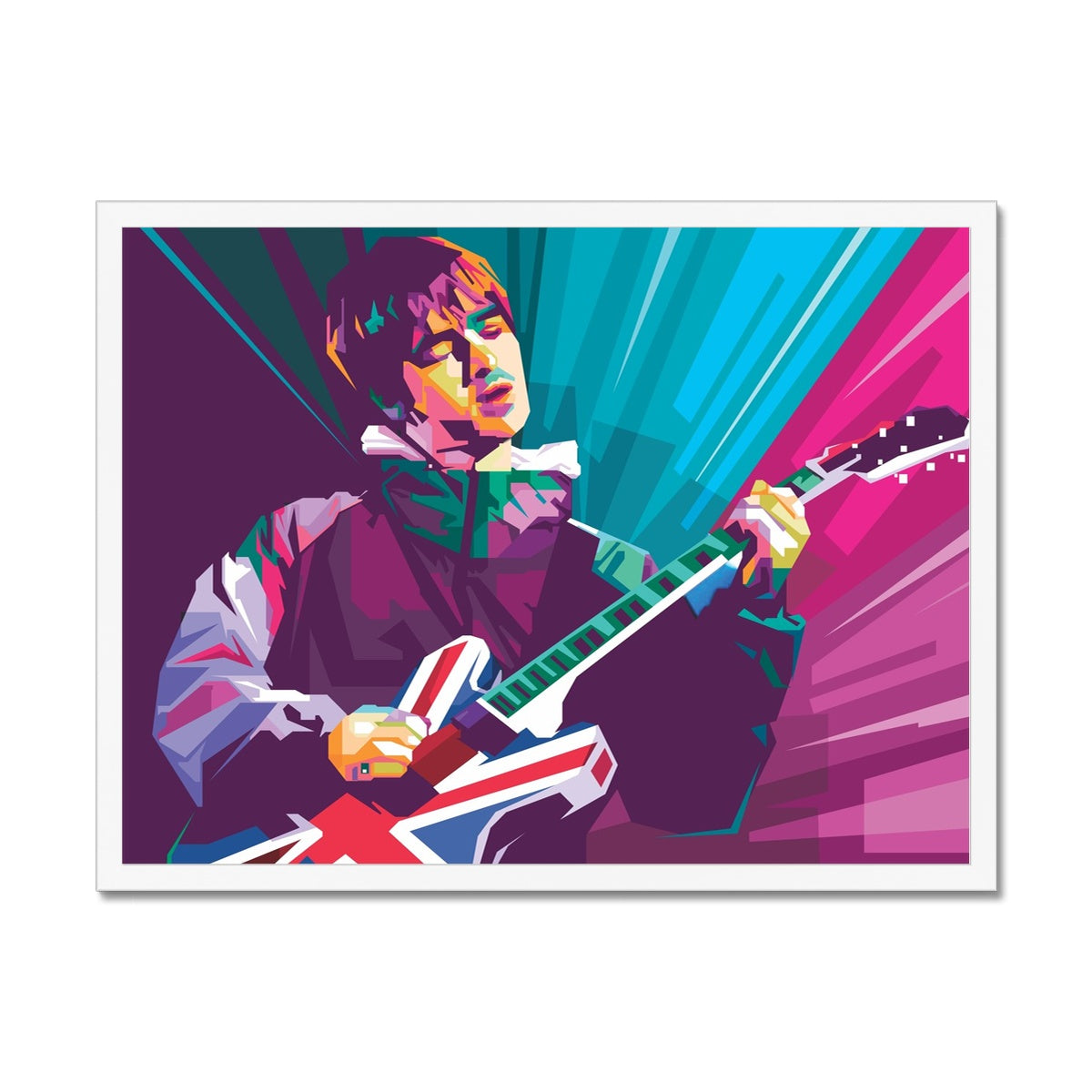 Noel Gallagher Pop Art - WPAP Framed Print