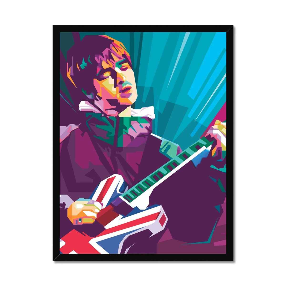 Noel Gallagher Pop Art - WPAP Framed Print