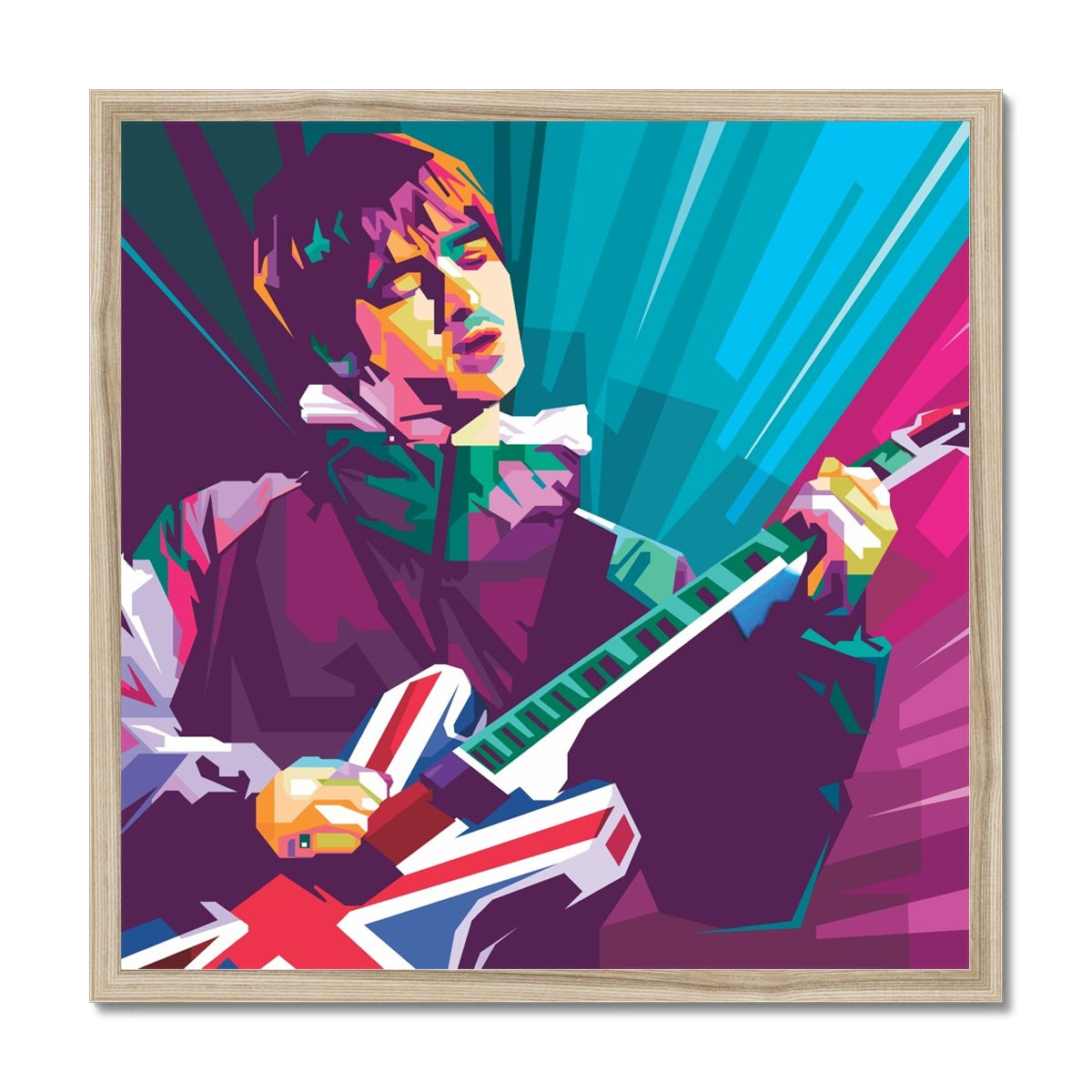 Noel Gallagher Pop Art - WPAP Framed Print