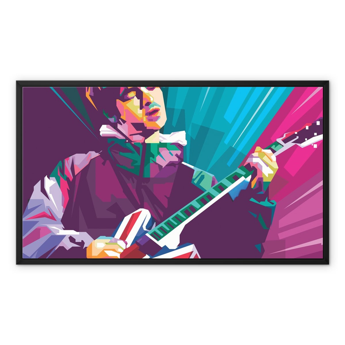 Noel Gallagher Pop Art - WPAP Framed Canvas