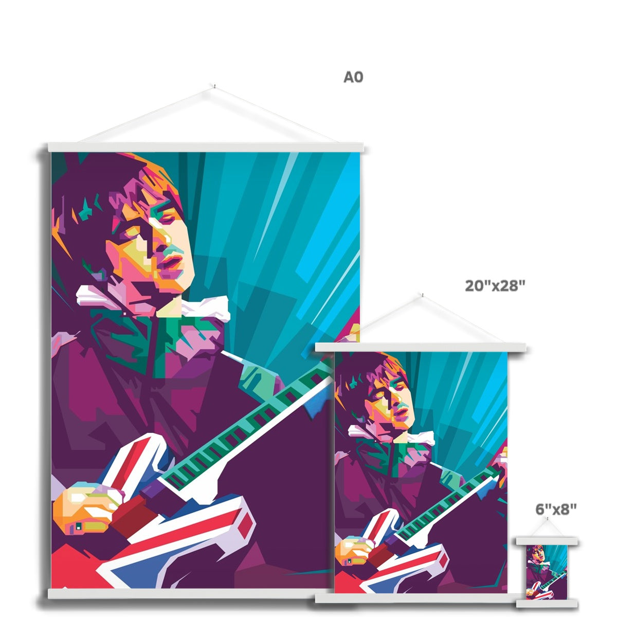 Noel Gallagher Pop Art - WPAP Fine Art Print with Hanger