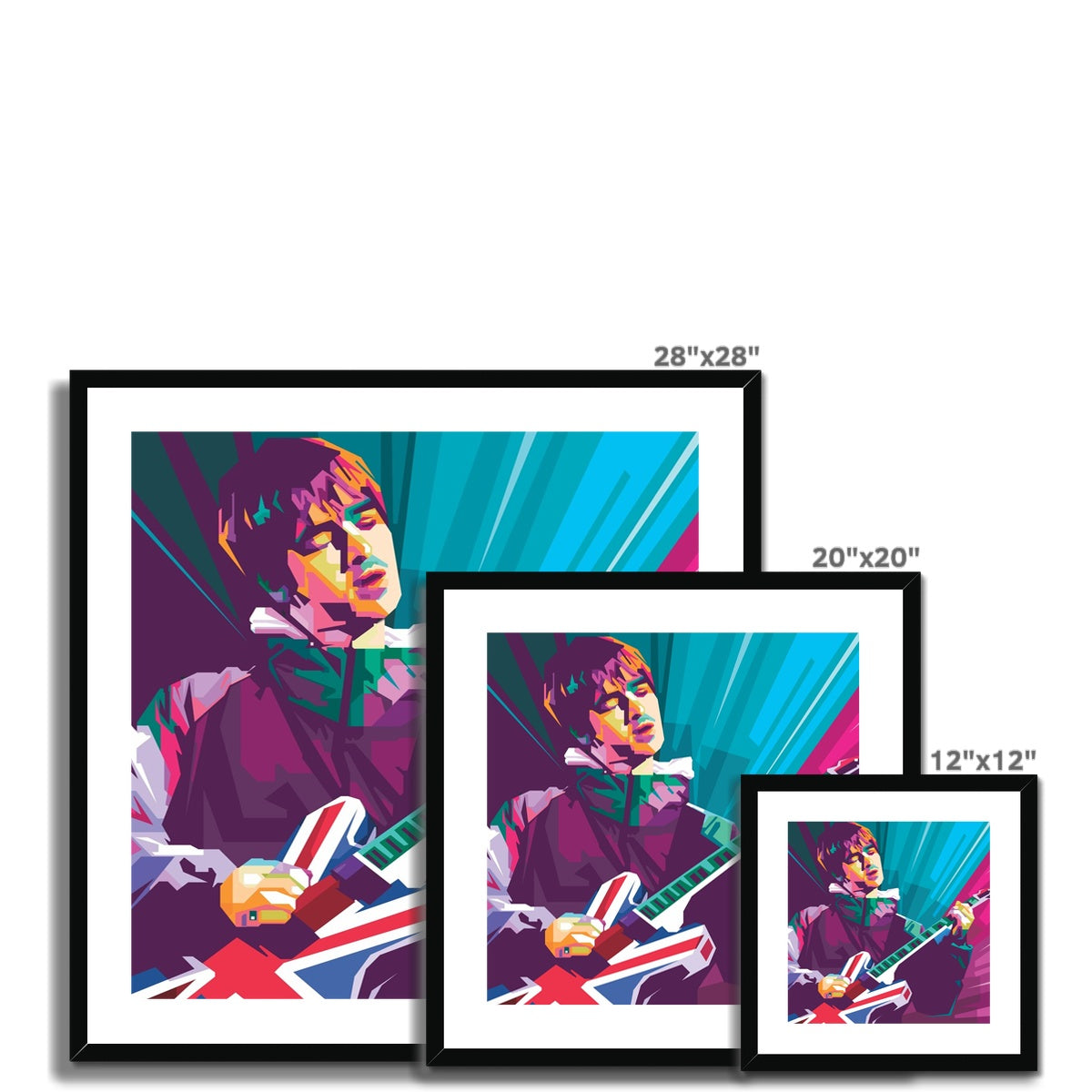 Noel Gallagher Pop Art - WPAP Framed & Mounted Print