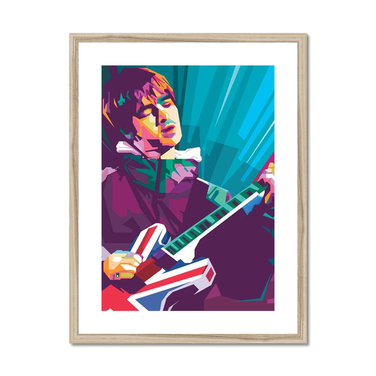 Noel Gallagher Pop Art - WPAP Framed & Mounted Print