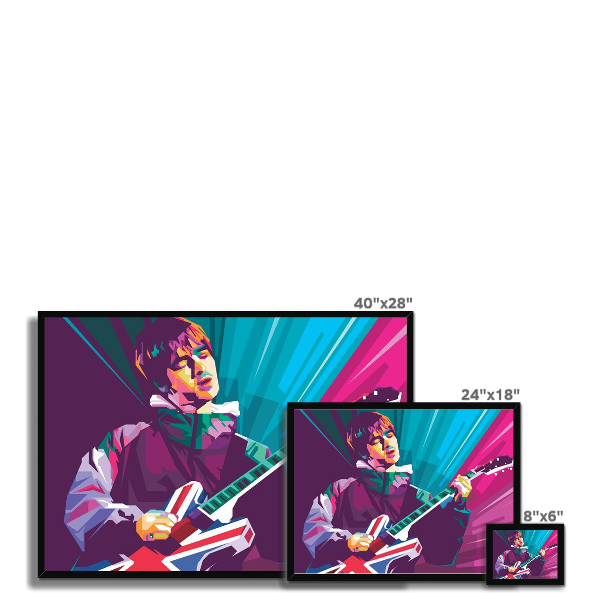 Noel Gallagher Pop Art - WPAP Framed Print