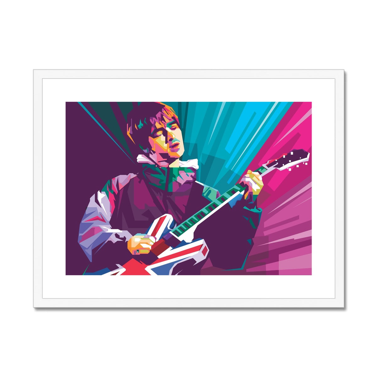 Noel Gallagher Pop Art - WPAP Framed & Mounted Print
