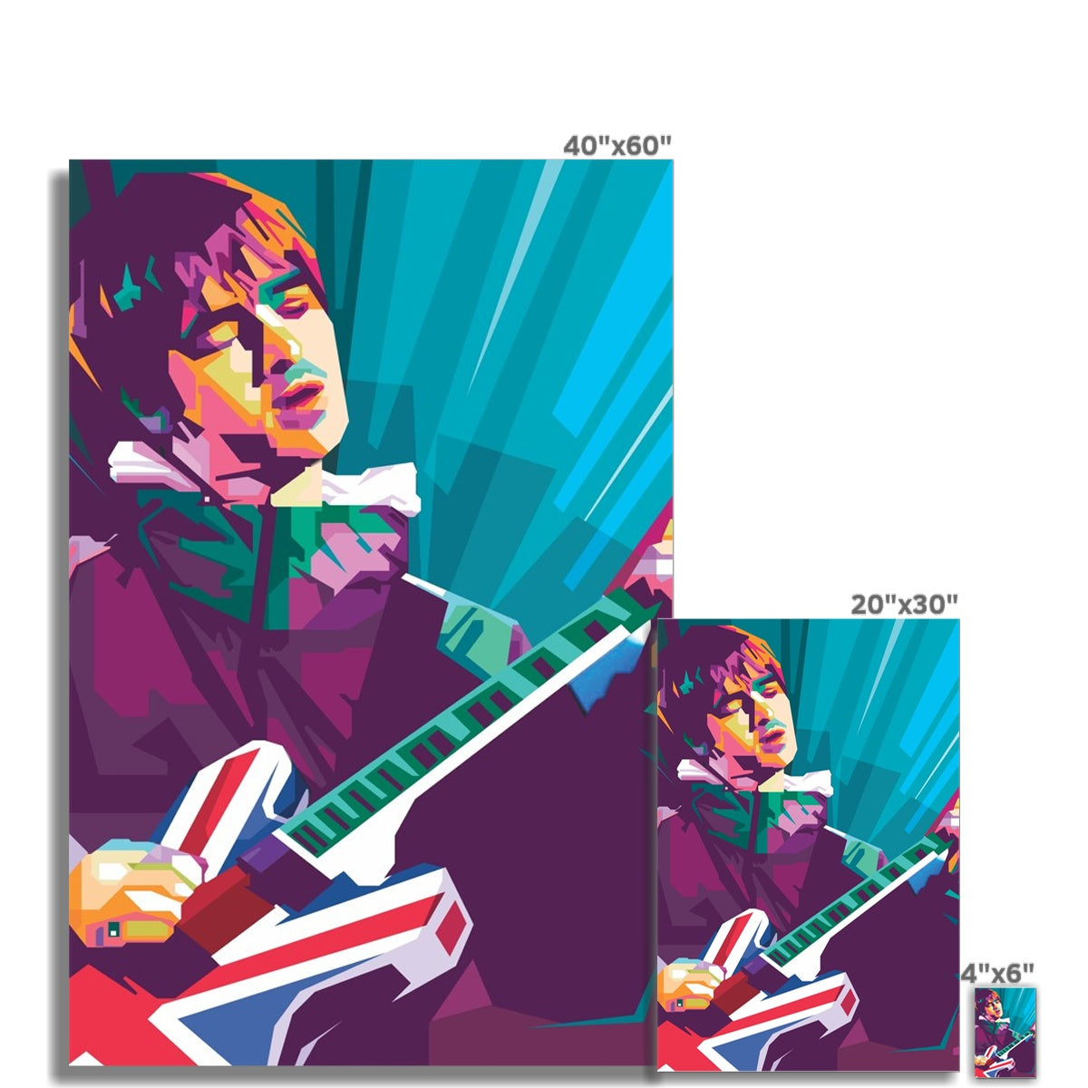 Noel Gallagher Pop Art - WPAP Hahnemühle German Etching Print