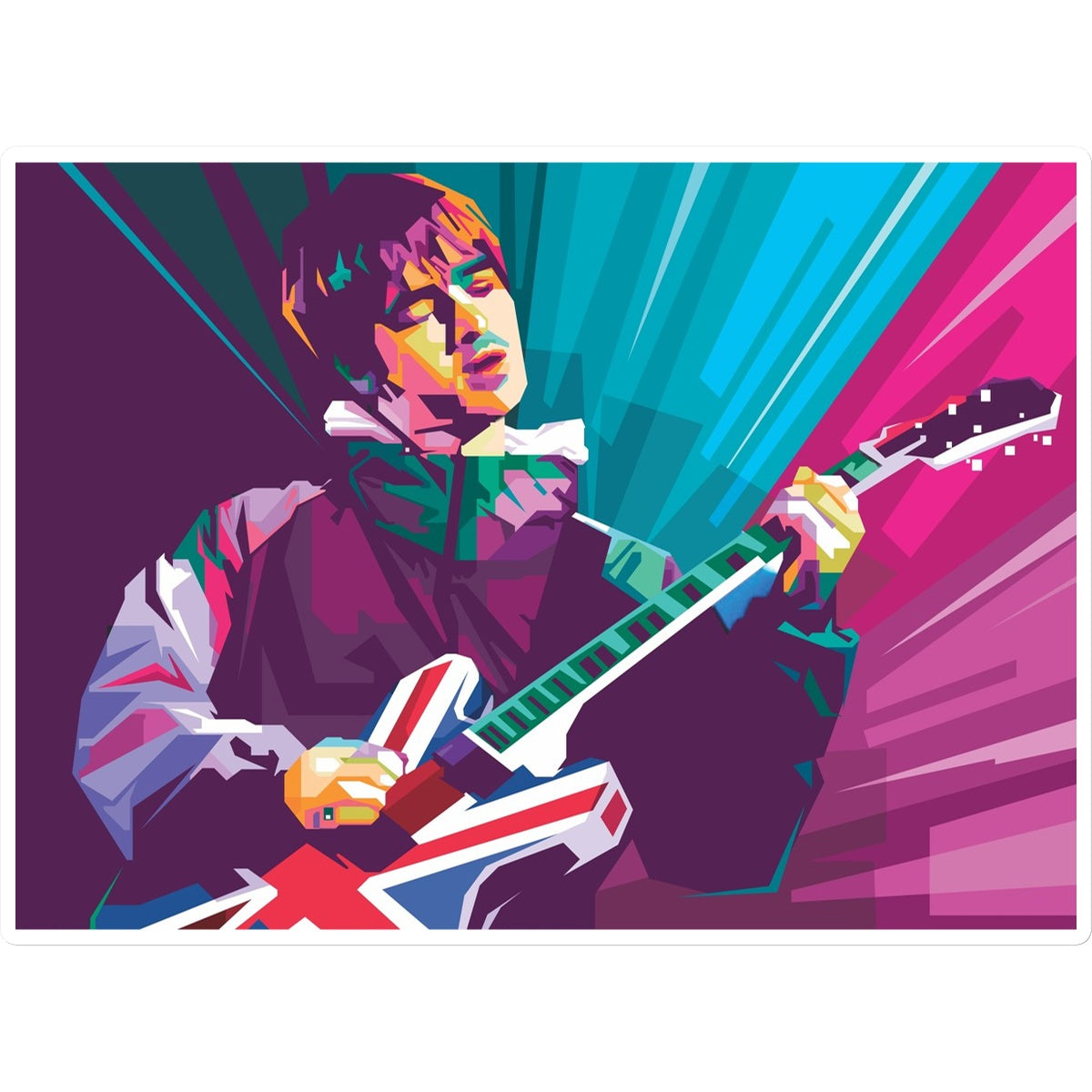 Noel Gallagher Pop Art - WPAP Sticker