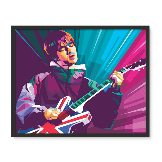 Noel Gallagher Pop Art - WPAP Framed Photo Tile