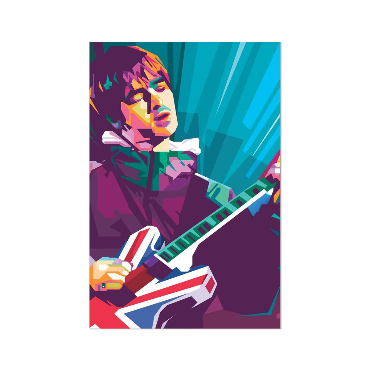 Noel Gallagher Pop Art - WPAP Fine Art Print