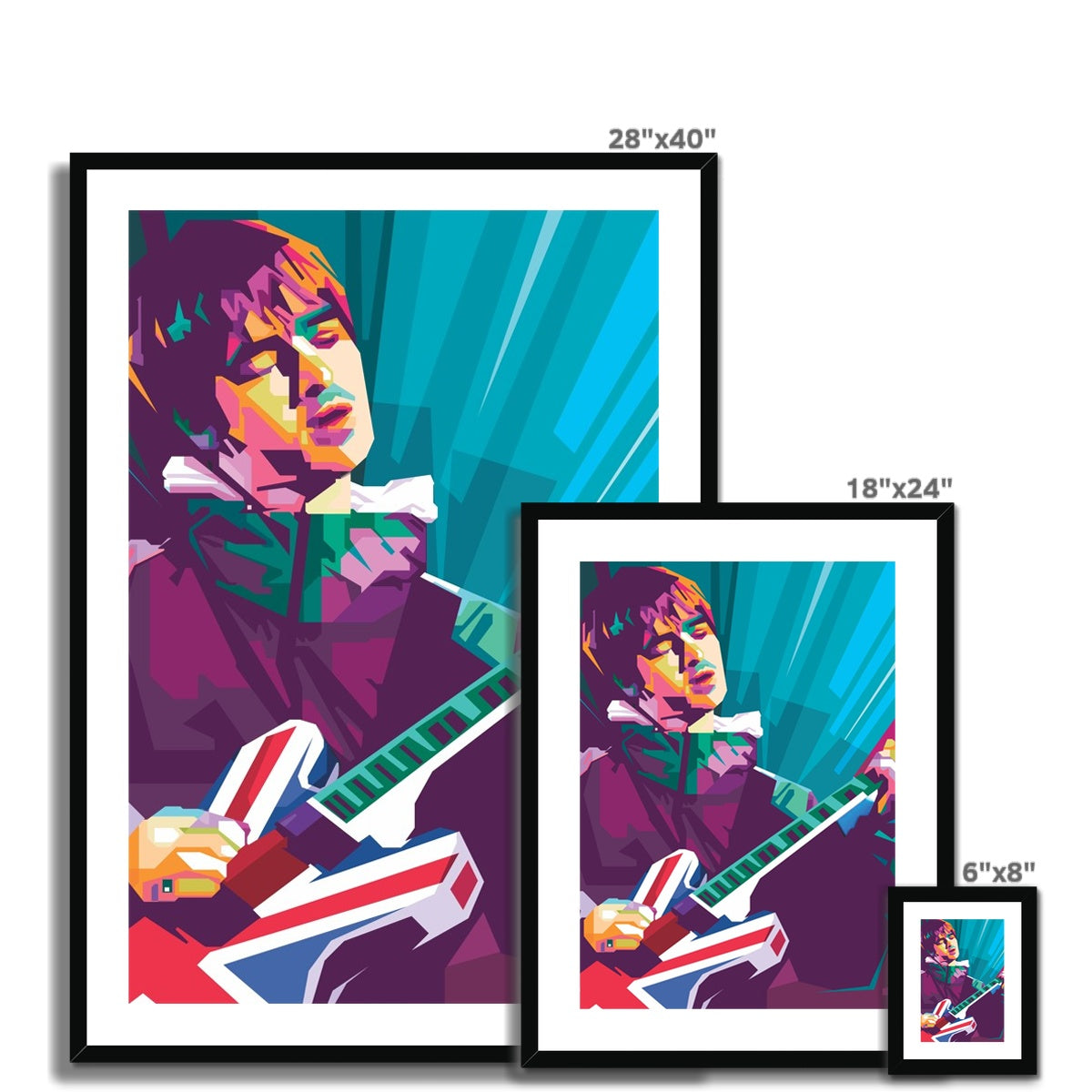 Noel Gallagher Pop Art - WPAP Framed & Mounted Print